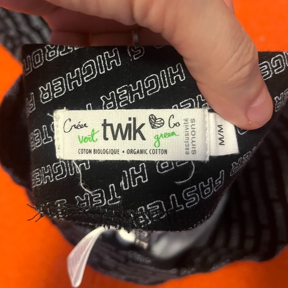 Retro high rise sporty motivational organic cotton leggings EUC - Picture 6 of 8